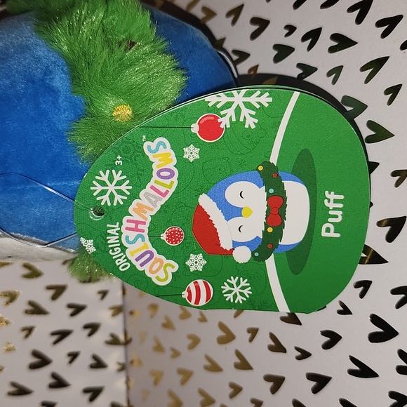 Brand new Squishmallows Puff the Penguin Christmas plush pillow - Picture 5 of 7